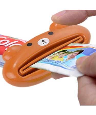 Virtcooy Pet Toothpaste Squeezer | Cartoon Animal Toothpaste Dispenser - Bear Shaped Panda Frog Cute Toothpaste Extruder Bathroom Accessories Ours - Buy Online on GoSupps.com