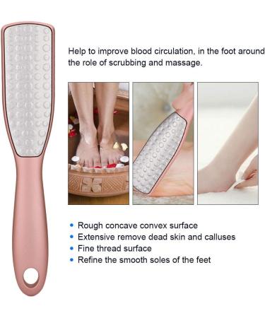 Verdant Touch Foot Dead Skin Remover Stainless Steel Double Sided Foot File Callus Remover Pedicure Tool for Dead Skin Foot Rasp Rose Gold - Buy Online on GoSupps.com