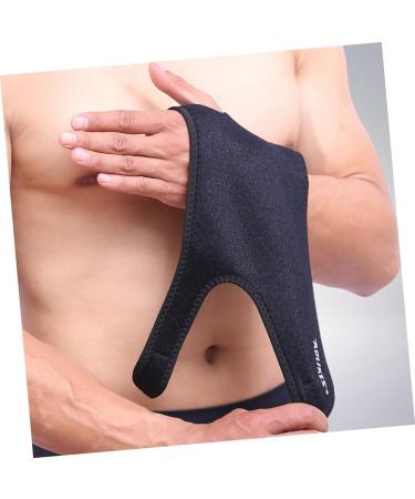 FRCOLOR Hand Brace Sports Wrist Straps Palm Brace Thumb Brace Wrist Support Metal Wrist Sleeves Wrist Palm Wrist Lanyard Wrist Guard Hand Support Brace Clip Board Fitness Wrist Band Adjust 15.00X10.00X0.30CM Black