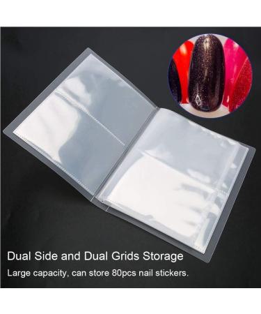 Nikou Nail Sticker Album - 20 Pages Large capacity Nail Sticker Decal Collecting Albums Storage Holder Nail Art Display Showing Book Cont - Buy Online on GoSupps.com