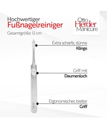 OTTO HERDER Nail Cleaner | Rust-Proof Stainless Steel | Perfect for Toenails & Fingernails - Buy Online on GoSupps.com