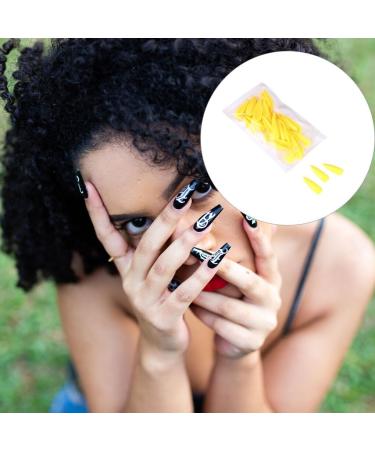 dijiusidy 1 Set Press on Nails Almond Fingernails Stick Solid Color Full Cover Art Decals Salon Supplies DIY Decorations No.8 yellow - Buy Online on GoSupps.com