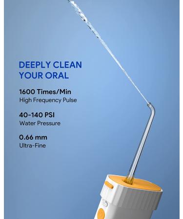 Cordless Water Flosser for Teeth Cleaning - Rechargeable & Portable Oral Irrigator with 3 Modes, 4 Jet Tips, and Mini Travel Kit - IPX7 Waterproof - Buy Online on GoSupps.com