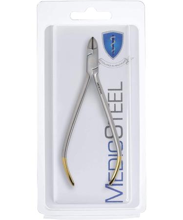 MedicSteel Micro-Mini Pin and Ligature Cutter - Tungsten Carbide (TC) Insert Tips Orthodontic Plier Soft Wire Cutter Premium Stainless Steel Instrument- 5.25 inch (13.5 cm)