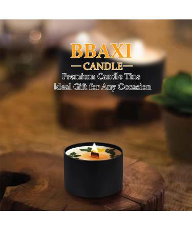8 oz Black Candle Tins 24 Pcs - DIY Candle Making Kit with Matte Full Black Jars and Lids - Buy Online on GoSupps.com