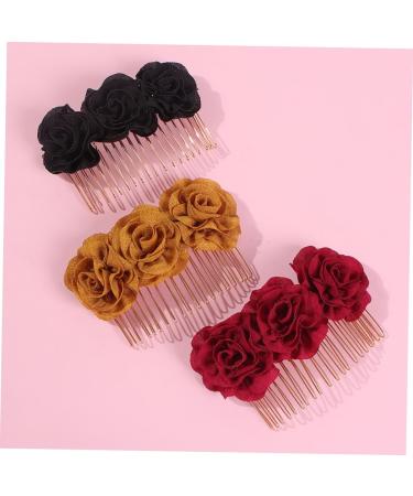 Didiseaon Bridal Flower Clip Hair Barrettes Hair Pin Hair Clip Hair Accessories Cloth Flower Hairpin Bridal Barrette Wedding Makeup Bride - Buy Online on GoSupps.com