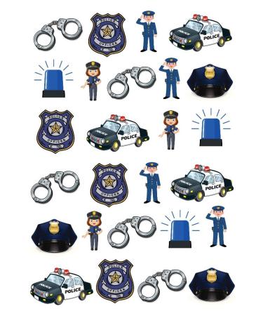 Police Edible Paper Cupcake Toppers Cake Decorations Rice Fairy Toppers Police Themed Party Birthday Celebration