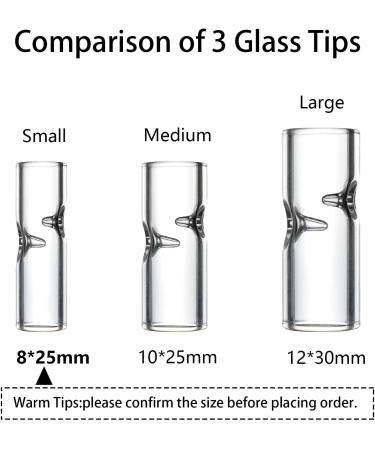 15 Pack Premium Small Glass Filter Tips - Reusable Rolling Mouthpiece for Hand Rolls (8*25mm Round Mouth) - Buy Online on GoSupps.com