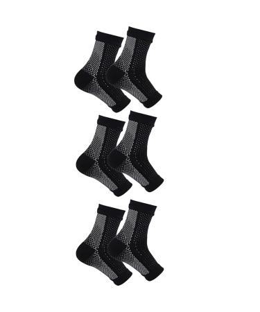 3 pairs of plantar fasciitis socks compression stockings for foot vaults and ankle support orthopedic compression socks for men and women heels spur bandage