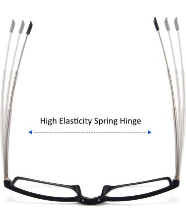 Folding Reading Glasses 2 Pack - Compact Portable Blue Light Blocking Readers for Men & Women - Black & Red (2.5x) - International Shipping Available - Buy Online on GoSupps.com