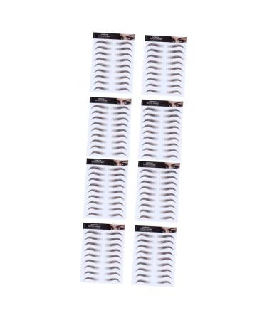 FOMIYES 8 Pcs Eyebrow Stickers Waterproof Makeup Semi Permanent Eyebrows Imitation Eyebrow Cosmetic Stencil