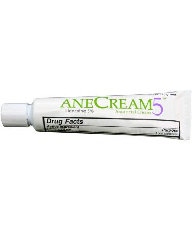 AneCream5 5% Lidocaine Numbing Cream - Maximum OTC Strength Medical Grade Anesthetic, 30g Tube for Local & Anorectal Use | Hemorrhoid Treatment - Buy Online on GoSupps.com