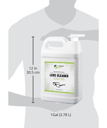 Green Oak Professional Lens Cleaner Refill - 1 Gallon (128 Fl Oz) | For Eyeglasses, Cameras, and Lenses | Safely Cleans Fingerprints, Dust, and Oil - Buy Online on GoSupps.com