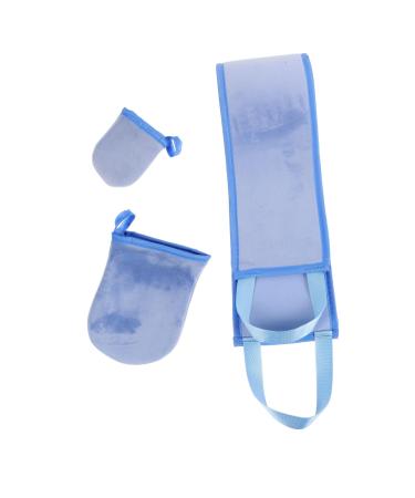 Hemoton 1 Set Self Tanning Back Applicator with Handles Lotion Sunscreen Sun Cream Tanning Finger Glove Applicator Back Tanning Applicator for Adult Sun Protection Black Agent Flocking