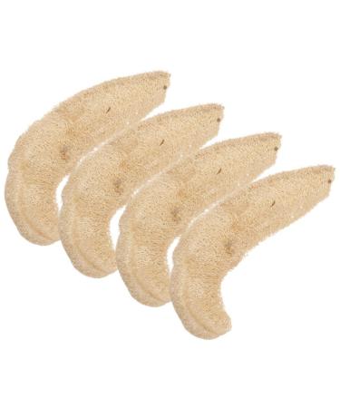 POPETPOP 4pcs Natural Loofah Sponge SPA Exfoliating Scrubber Shower Loofah Sponge Body Scrubber Dish Cleaning Sponge 20-35cm