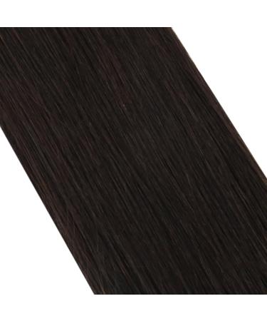 Moresoo 16 Inch Darkest Brown Human Hair Tape in Extensions - 20 Pieces/50g #2 - Buy Online on GoSupps.com