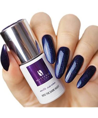 Mistero Milano Soak Off UV LED Navy Blue Gel Nail Polish Into the Dark Night (1264) 6 ml Durable gel lacquer for professionals