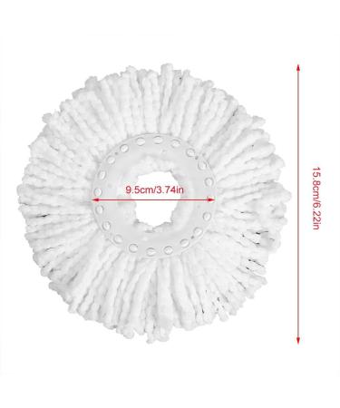 Mop Replacement Head Universal Refill 360 Spinning Microfiber Super Absorbing Water Household Accessories for Hardwood Floors|Wet & Dry Cleaning System(White) - Buy Online on GoSupps.com