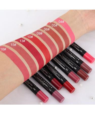8Pcs Designer Matte Lipstick & Lip Liner Set - Nude Pink Beige to Chestnut Mauve & Ruby Red Shades - Long-Lasting 24hr Wear - Women's Lip Stick Collection (Pack of 1) - Buy Online on GoSupps.com