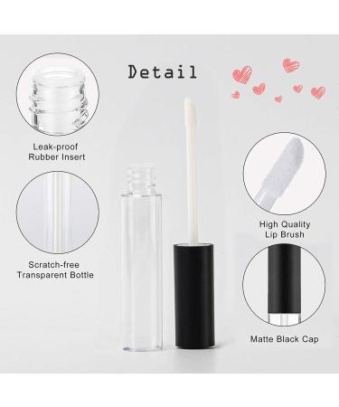 10 Pack 10ml DIY Empty Lip Gloss Tubes | Refillable Lip Balm & Lipstick Containers with Black Caps & Funnel - Perfect for Custom Lip Makeup - Buy Online on GoSupps.com
