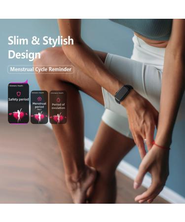MorePro Women's Waterproof Fitness Tracker with Heart Rate Monitor, Blood Pressure, Blood Oxygen, and Sleep Tracking - Dark Black - Buy Online on GoSupps.com