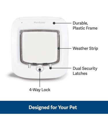 PetSafe Microchip Cat Door - Exterior/Interior Multi-User RFID Access for Up to 40 Pets - 4-Way Locking, Weatherproof, Easy Install - Ideal for Cat Litter Box or Pet Feeder - Buy Online on GoSupps.com
