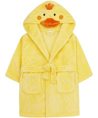 Baby Novelty Dressing Gown Cute Animal Hooded Face Detail 6-12 12-18 18-24 2-3 3-4 4-5 5-6 Duck 12-18 Months