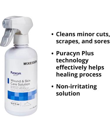 McKesson Puracyn Plus Wound & Skin Care Solution, 16.9 fl oz - 1 Count | Irrigation Solution - Buy Online on GoSupps.com