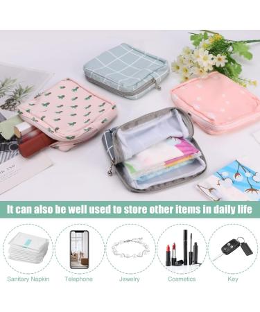 4Pcs Zipper Sanitary Napkin Storage Bag for Teen Girls Menstrual Pad Organizer (4 pcs) - Buy Online on GoSupps.com