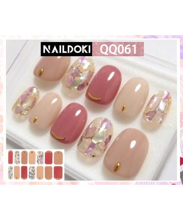 NAILDOKI Nail Stickers - 6 Sheets, 84 Pieces Full Wraps Self-Adhesive Gel Nail Art Decals for Women & Girls - Buy Online on GoSupps.com