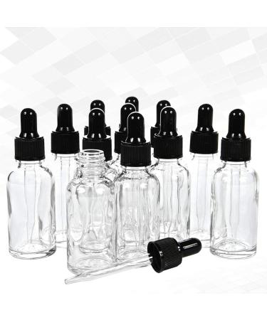 Minkissy 12Pcs Glass Dropper Bottles Clear Essential Oils Bottles with Glass Eye Droppers Refillable Empty Bottles for Liquid Aromatherapy Essential Oils(30ml) - Buy Online on GoSupps.com