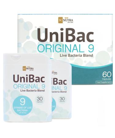 Sweet Cures Everyday Probiotics - UniBac: Unified Bacteria Live Bacteria Blend 9 - 60 Capsules - 6 Billion per dose - SC Nutra