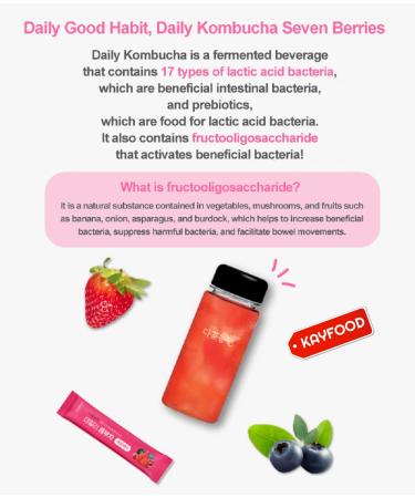 KAYFOOD Daily Kombucha Powder Tea 100g Set - Sugar Free Diet Tea with SevenBerry Flavor - Buy Online on GoSupps.com
