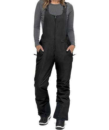 Tearom Women's Insulated Snow Bib Overalls - Medium, Soft Black - Buy Online on GoSupps.com