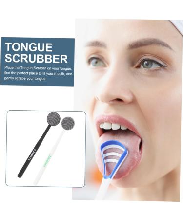 Mobestech Tongue Cleaning Brush - Silicone Spatula & Household Cleaning Tool for Adults & Toddlers - Efficient Dental Hygiene Solutions - 18.5x3.5cm - Buy Online on GoSupps.com