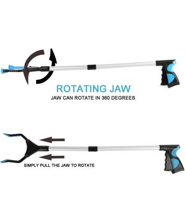 Buy Griffin Aid 81.3 cm - Foldable Lightweight Arm Extension for Waste Collection - Ideal Gripping Aid for Seniors (Blue) - Buy Online on GoSupps.com