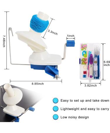 Hand-Operated Yarn Ball Winder with 4 oz Capacity - Knitting Needles Set Included - Buy Online on GoSupps.com