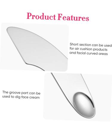 Healvian 3pcs Korean Cosmetics Scraper Makeup Palette Mixer Shadow Seal Makeup Mixer Spatula Stainless Steel 1 g (Pack of 1) Silverx3pcs - Buy Online on GoSupps.com