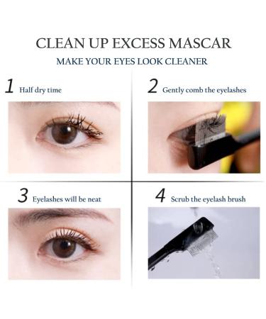 Metal Teeth Eyelash Comb Separator + Mascara Applicator | Eye Makeup Brush Tool with Comb Cover - 1 Pcs Straight - Buy Online on GoSupps.com