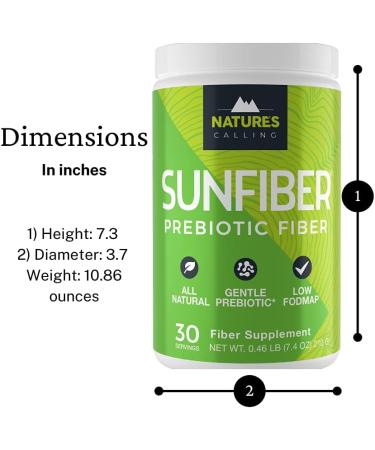 Nature's Calling All-Natural Fiber Supplement | Gentle & Non-GMO | Low-FODMAP | Sunfiber Prebiotic | 30 Servings - Buy Online on GoSupps.com