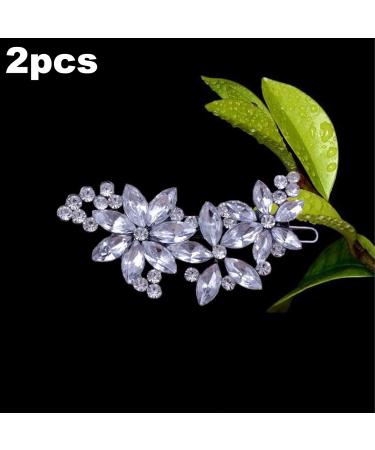 Wedding Hair Accessories Silver Diamante Bridal Hair Clips Sparkly Rhinestone Hair Barrettes Prom Hair Accessories French Hair Jewelry Hair Pieces for Women Bridal Bridesmaid - Buy Online on GoSupps.com