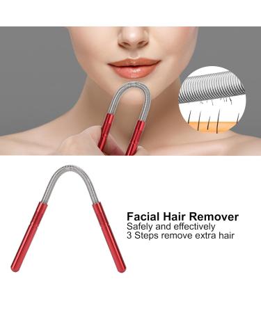 Spring Bend Epilator | Feather Hair Remover Tool | Stainless Steel Facial & Makeup Cleaner (Red) - Shop Internationally - Buy Online on GoSupps.com