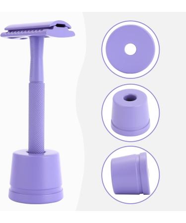 KINGHOOD Purple Metal Razor Stand - 0.43 Opening Dia - For Men and Women - Shaving Razor Holder - Buy Online on GoSupps.com