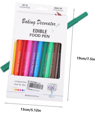 HAPINARY 10pcs Baking Pen Edible Pigment Pens Edible Food Pen Food Dye Pen Food Coloring Green Pens Plastic - Buy Online on GoSupps.com