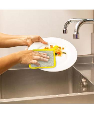 Multipurpose Dishwashing Rags - Double Layer Wipes Dish Cloths Cleaning Rags Sponge Reusable Dish Washing Scrubbers Cleaning Towels Dish Cloth for Kitchen Bathroom - Buy Online on GoSupps.com