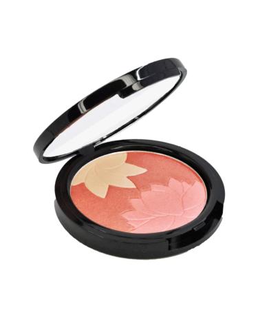 Manna Kadar Beauty - Blossom Floral Compact Multi-functional Blush & Highlighter 3 Shades of Pink Coral & Champagne for a Perfect Blend Natural & Radiant Use on D colletage Highly Pigmented