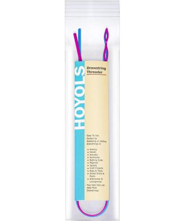 Hoyols Drawstring Threader - 2 Pcs Plastic Flexible Needle for Easy Sewing & Crafting - Buy Online on GoSupps.com