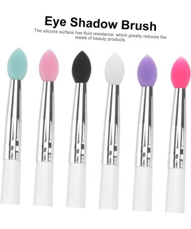 Baluue 12 Pcs Eye Shadow Brush Eye Blending Brush Eyeshadow Transparent Plastic Handle 14.6x0.9cmx2pcs Assorted Colorx2pcs - Buy Online on GoSupps.com