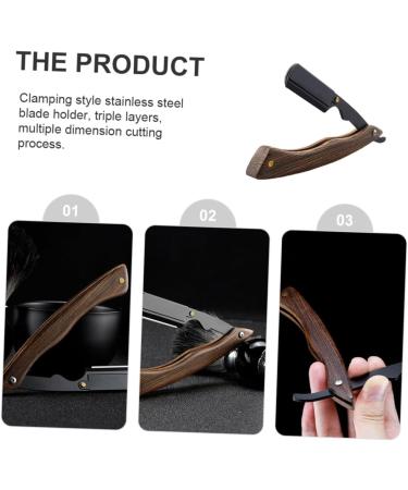 Best Eyebrow & Beard Trimming Shaver for Men - Foldable Rosewood & Stainless Steel Razor Blades - Portable Mustache Tool - Buy Online on GoSupps.com