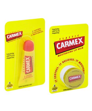 Carmex Original Tube & Pot Duo-Pack - Soothing Lip Balm for Dry Lips | International Shipping Available - Buy Online on GoSupps.com